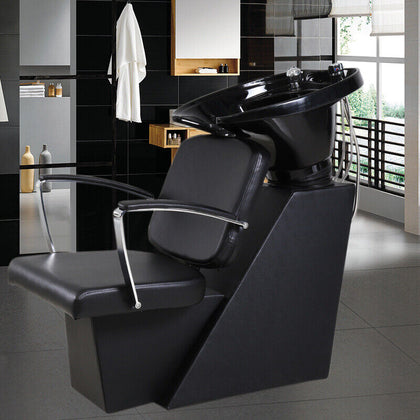 Salon Hairstylist Backwash Basin Barber Chair Shampoo Washing Sink Unit Ajustabl