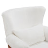 Shaggy Fluffy Upholstered Armchair Suede Patchwork Wing Back Chair Fireside Sofa