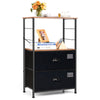 Industrial Storage Shelf w/ 2-Drawer Multipurpose Freestanding Vertical Dresser