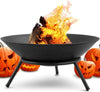 LEVEL Patio Outdoor Fire Pit 52cm Round Bowl Cast Iron LARGE Log Burner Heater