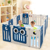 Baby Playpen Kids 16 HDPE Panel Folding Play Yard w/ Safety Lock & EducationToys