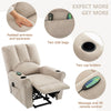 Riser & Recliner Chair Electric Heated Massage Fabric Sofa Arm Chair Beige NS