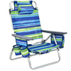 3 PCS Beach Chair and Table Set Outdoor Reclining Chairs Roll Up Camping Table