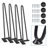 4 x Hairpin Legs / Hair Pin Legs Set for Furniture Bench Desk Table Metal 8"-28"