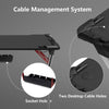Gaming Desk LED Black Computer Racing Table with Cup Holder Headphone Hook
