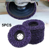 5 Pcs 4'' Poly Strip Disc Wheel Paint Rust Removal Clean For Angle Grinder 100mm