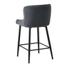 Pair of Barstools Velvet Bar Chair Blue Black Grey Padded Chair Kitchen Modern