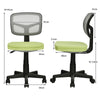 Height Adjustable Armless Mesh Computer Office Chair Y-shaped Lumbar Support