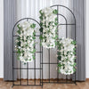 White Rose Wedding Artificial Flower Row Table Background Bouquet Party Decor