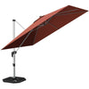 3M Patio Offset Umbrella Cantilever Parasol w/ Cross Base Tilting Market Parasol