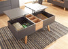 Coffee Table Tea Rectangle Double Lift-Up Storage Living Room Furniture Grey/Oak