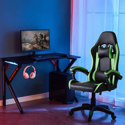 Office Sports Racing Gaming Chair Faux Leather Computer Desk Chair Adjustable