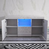 High Gloss White TV Unit Cabinet Cupboard Sideboard Drawer Door LED Light