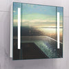 Illuminated LED Bathroom Mirror Cabinet With Sensor Shaver Socket Demister Pads