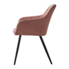 Set of 2 Pink Velvet Dining Chairs Armchairs Kitchen Dining Room Chair Modern