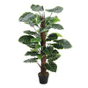 Artificial Tree Plants Monstera Leaves Tropical Palm Foliage In Pot Home Office