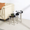 Nest of 3 Tempered Glass Nested Tables Side End Lamp Sofa Tables Living Room