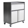 2 Door 1 Drawer Mobile Office Filing Cabinet Metal File Paper Storage Cupboard