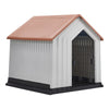 Large Plastic Dog Kennel Pet House Weatherproof Indoor Outdoor Animal Shelter XL
