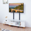 Elegant White Black TV Floor Stand Flat Panel Screen Adjustable TV Mount Bracket