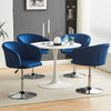 1pc Barstool Velvet Cushioned Bar Stool Metal Base Salon Pub Chair Adjustable