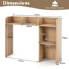 3-Tier Display Rack Desk Bookshelf Multipurpose Wood Countertop Hutch