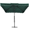 SQUARE GARDEN CANTILEVER PARASOL WITH CRANK FOR PATIO SUN SHADE HANGING UMBRELLA