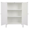 Two Doors Bathroom Cabinet Adjustable Shelves Unit Storage Cupboard UK