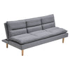 Linen Convertible Sofa Bed Padded Couch 3-Level Adjustable Double Sleeper Settee