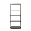 5 Tier Shelving Display Unit Versatile Wall & Pantry Storage Modern Wooden Metal