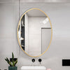 Modern Metal Frame Oval Wall Mirror Glass Bathroom Vanity Make-up Bathroom Gold