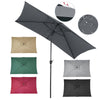 2m x 3m Garden Umbrella Canopy Outdoor Patio Rectangle Parasol Sun Shade Shelter