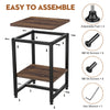 Coffee Table Accent End Console Table Bottom 2 Tier Shelf Storage Living Room UK