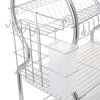 Portable 3-Tier Dryer Kitchen Dish Cup Drying Rack Holder Sink Drainer Chrome UK