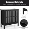 Modern Storage Cabinet Display Organizer Cupboard W/ Glass Doors Home Office