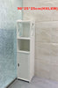 Tall 1 Door 2 Drawer Shelf Bathroom Cabinet Storage Corner Unit White Waterproof