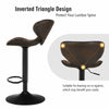 Set of 2 Bar Stools Adjustable Swivel Leather Pub Chair Kitchen Dining Chairs