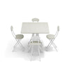 Folding Side Dining Table 2/4/6 Chairs Foldable Design Wood Grain Dinette Stools