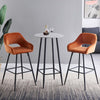 2X Bar Stools Velvet Bar Chairs Metal Legs Breakfast Bar Pub Chair Kitchen Home