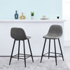 2X Bar Stools Fabric/Faux Leather Pub Chairs Breakfast Kitchen Metal Leg Modern