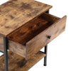 Small End Side Table w/ Shelf Wooden Bedside Storage Cabinet 1 Drawer Nightstand