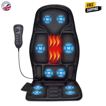 Vibrating Back Massager with Heat Deep Massage Chair Pad For Full Back