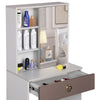 Dressing Table with Drawers, Mirror Stool Set Makeup Desk Vanity Table Bedroom