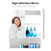 White Bathroom Mirror Cabinet Wall Mounted Storage LED Unit Corner Wooden Shelf