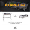 Portable Folding Charcoal BBQ Grill Stainless Steel Camp Picnic Cooker