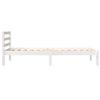 vidaXL Bed Frame Wood Pine 75x190 cm White 2FT6 Small Single GF0