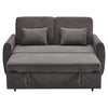 Grey Fabric Aramchair Sofa Bed 2 Seater Pull Out Double Sleeper Sofa Bed