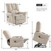 Riser & Recliner Chair Electric Heated Massage Fabric Sofa Arm Chair Beige NS