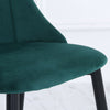 4x Velvet Dining Chairs Padded Seat Retro Metal Legs Office Kitchen Lounge Chair