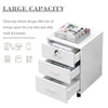 Rolling Wood Office Storage Cabinet Drawers Wheels File Cabinet Lockable Rolling